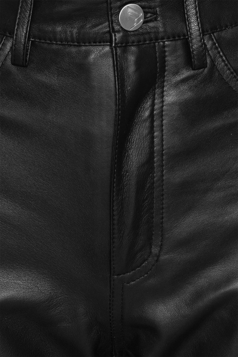Straight Leather Pants Black | REMAIN Birger Christensen