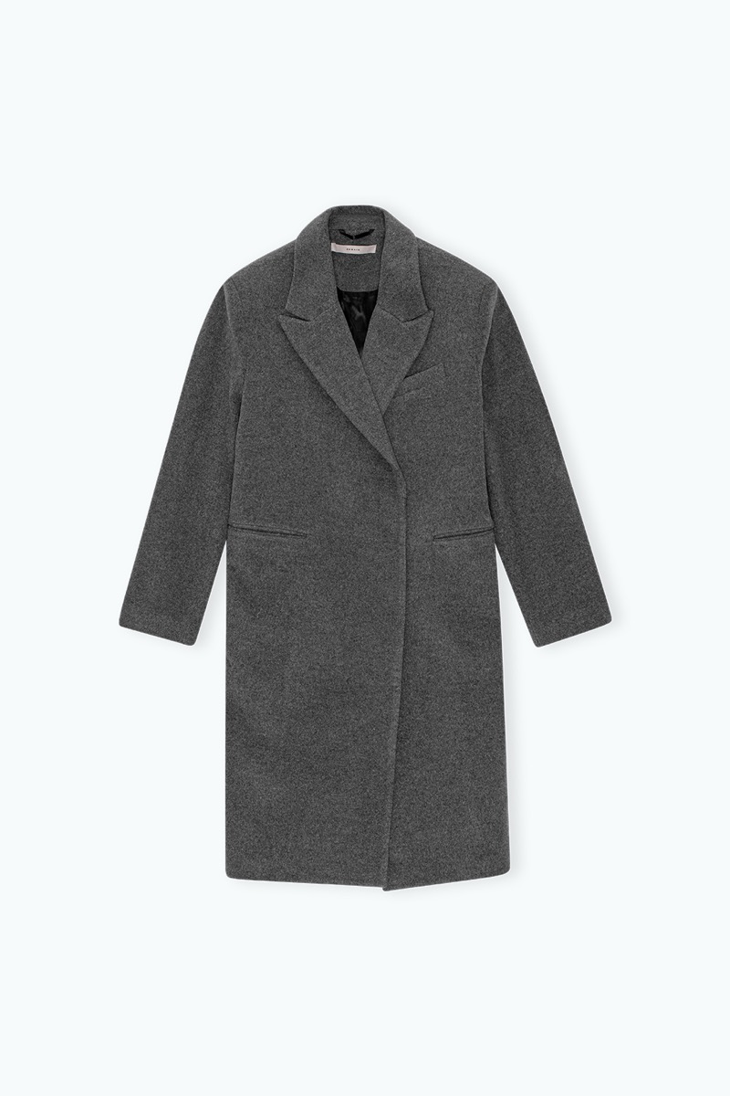 Heavy Wool Long Coat Dark Grey REMAIN Birger Christensen