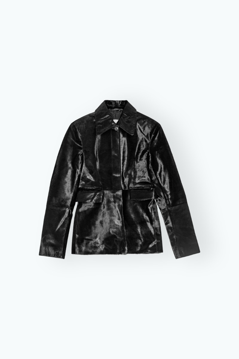 Oversized Leather Jacket Chocolate Brown - REMAIN Birger Christensen