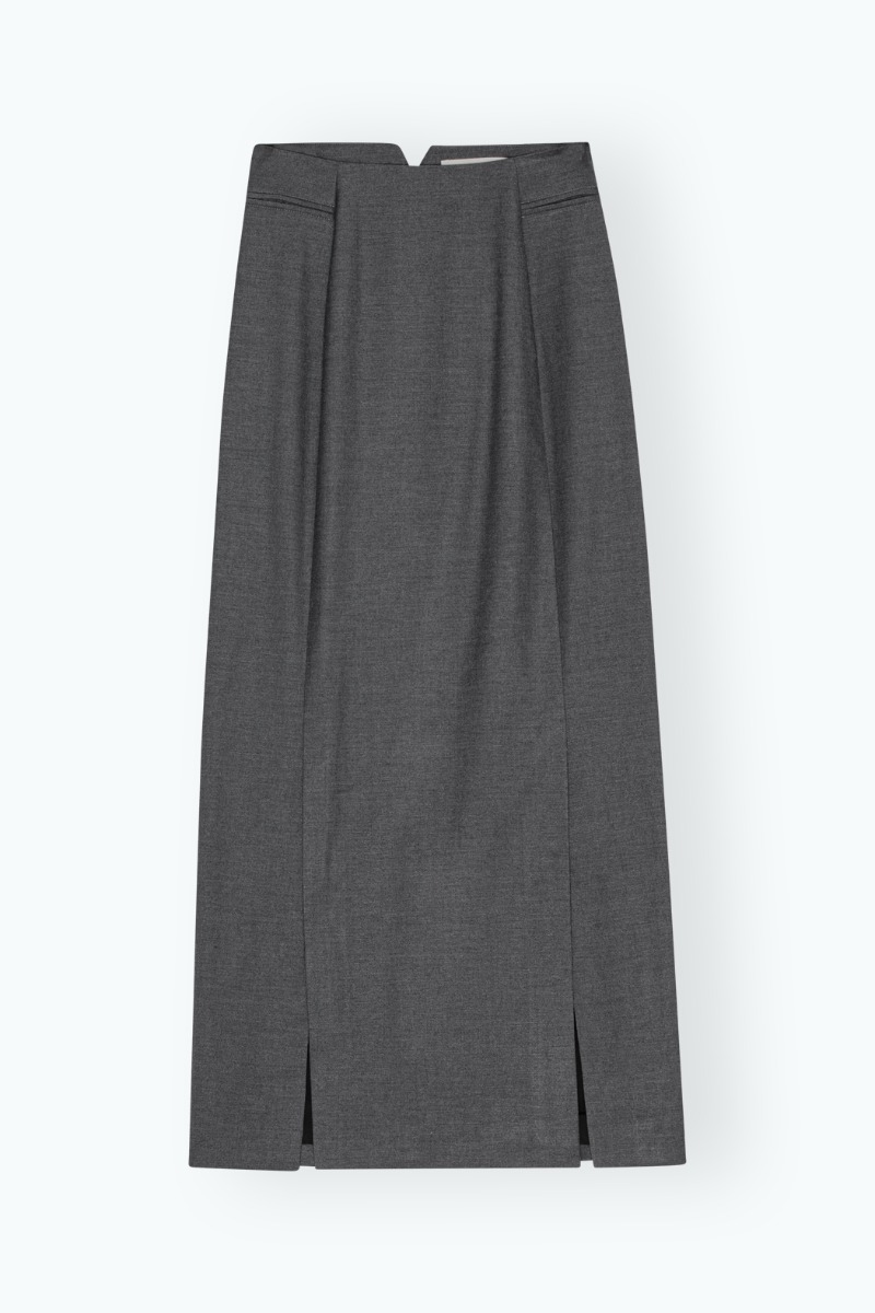 Maxi Light Skirt Dark Grey | REMAIN Birger Christensen
