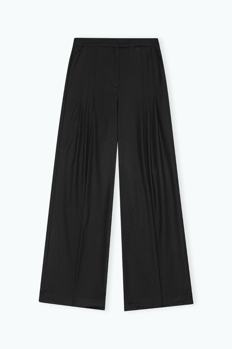 Wide Suiting Pants Black - REMAIN Birger Christensen
