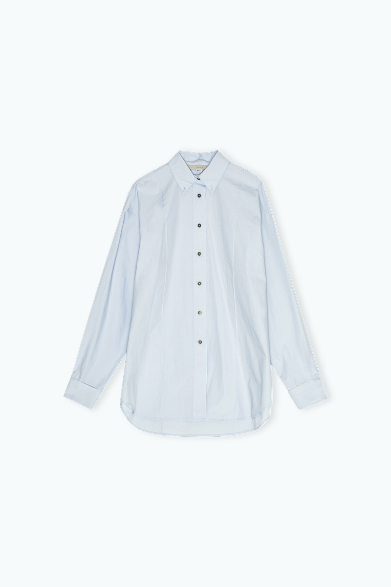 【INCHANT ME】Bridget Pintuck See-Through Long Shirt OP Oversize Pintuck Shirt Beige - REMAIN Birger Christensen