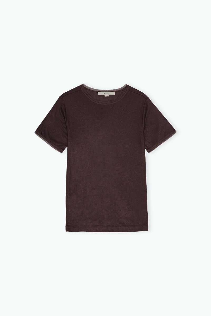 Tシャツ・カットソー DAKS Dark brown cowhide DD pattern DBWA5E233W3 IMG_8923_1200x1200.jpg?v=