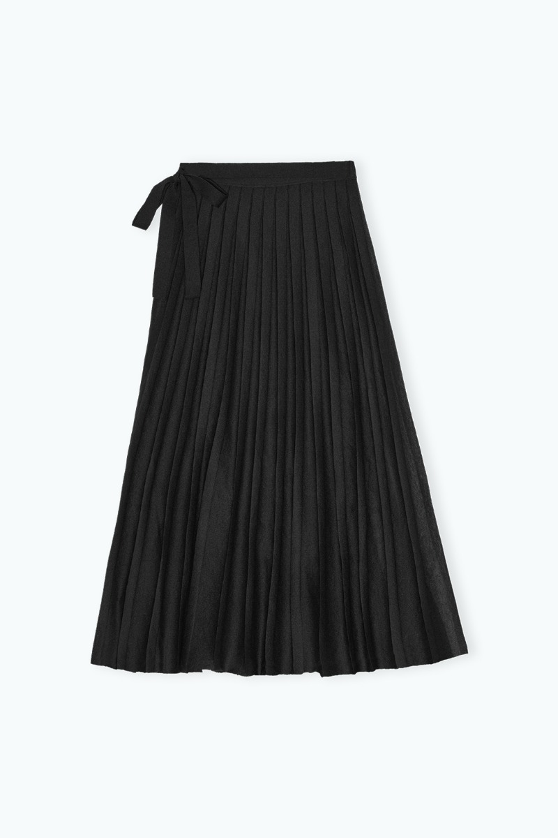 Knit Wrap Skirt Black - REMAIN Birger Christensen