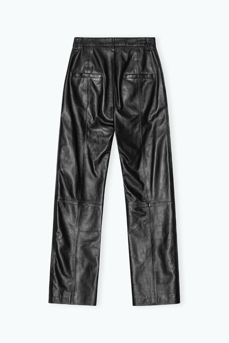 美品 定価12万 LITTLEBIG Leather Pants 21aw 502860100_black_2_straight-leg