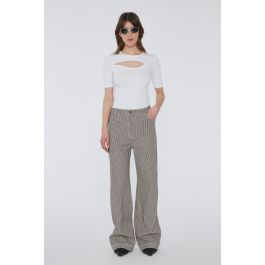 Striped Twill Pants Taupe | REMAIN Birger Christensen
