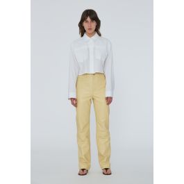 Straight Leather Pants Yellow | REMAIN Birger Christensen