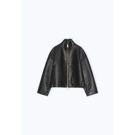 Bonded Leather Jacket Black - REMAIN Birger Christensen