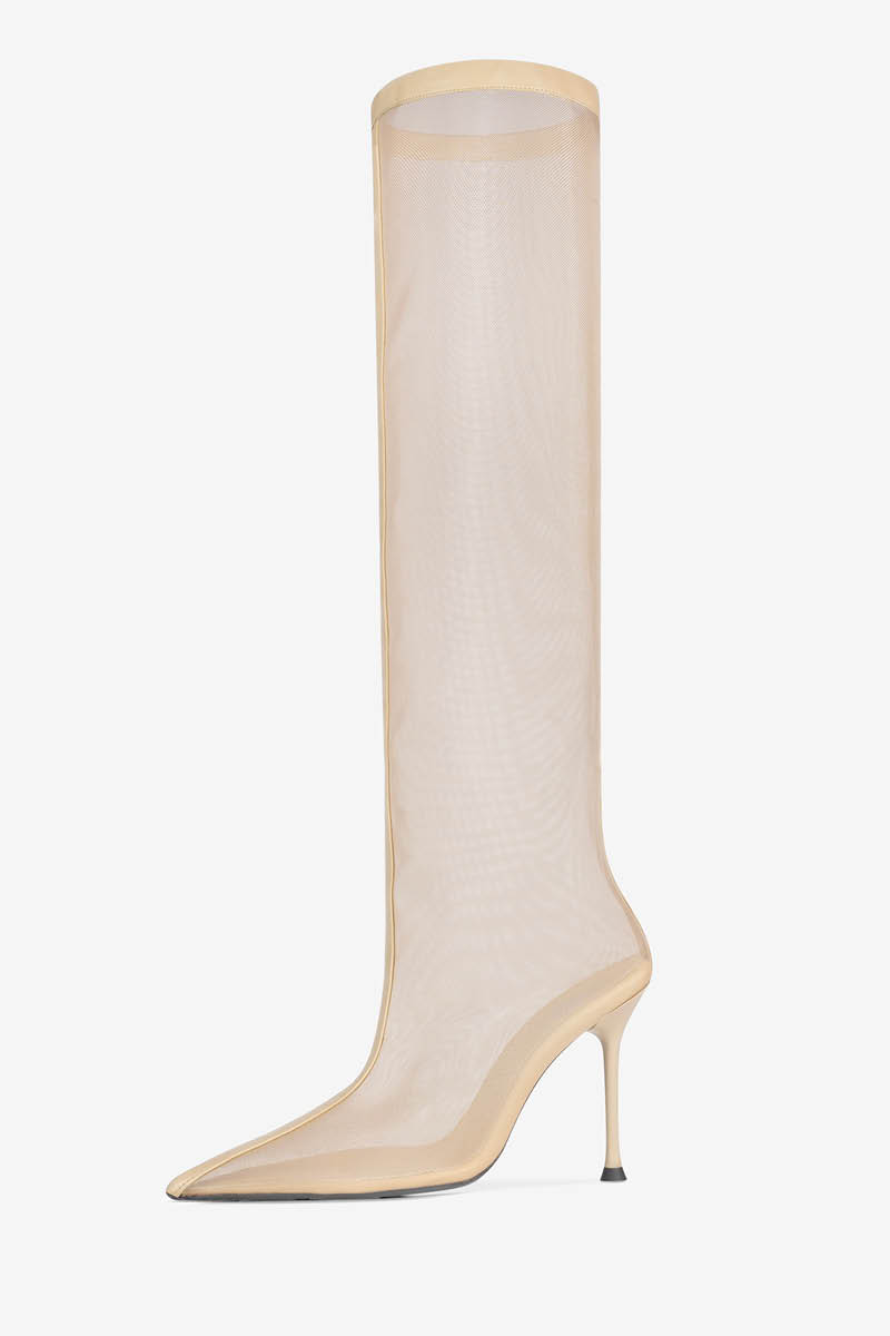 Sand knee high boots cheap