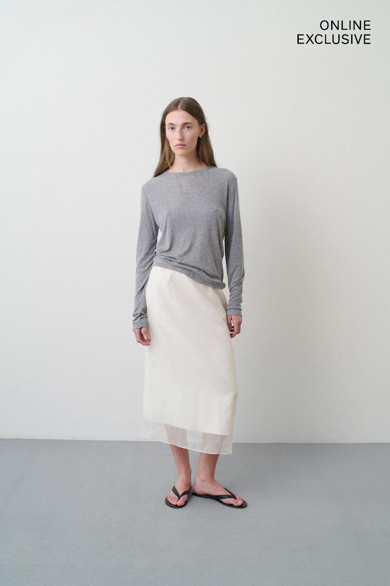 Long Sleeve T-shirt Light Grey Melange - REMAIN Birger Christensen