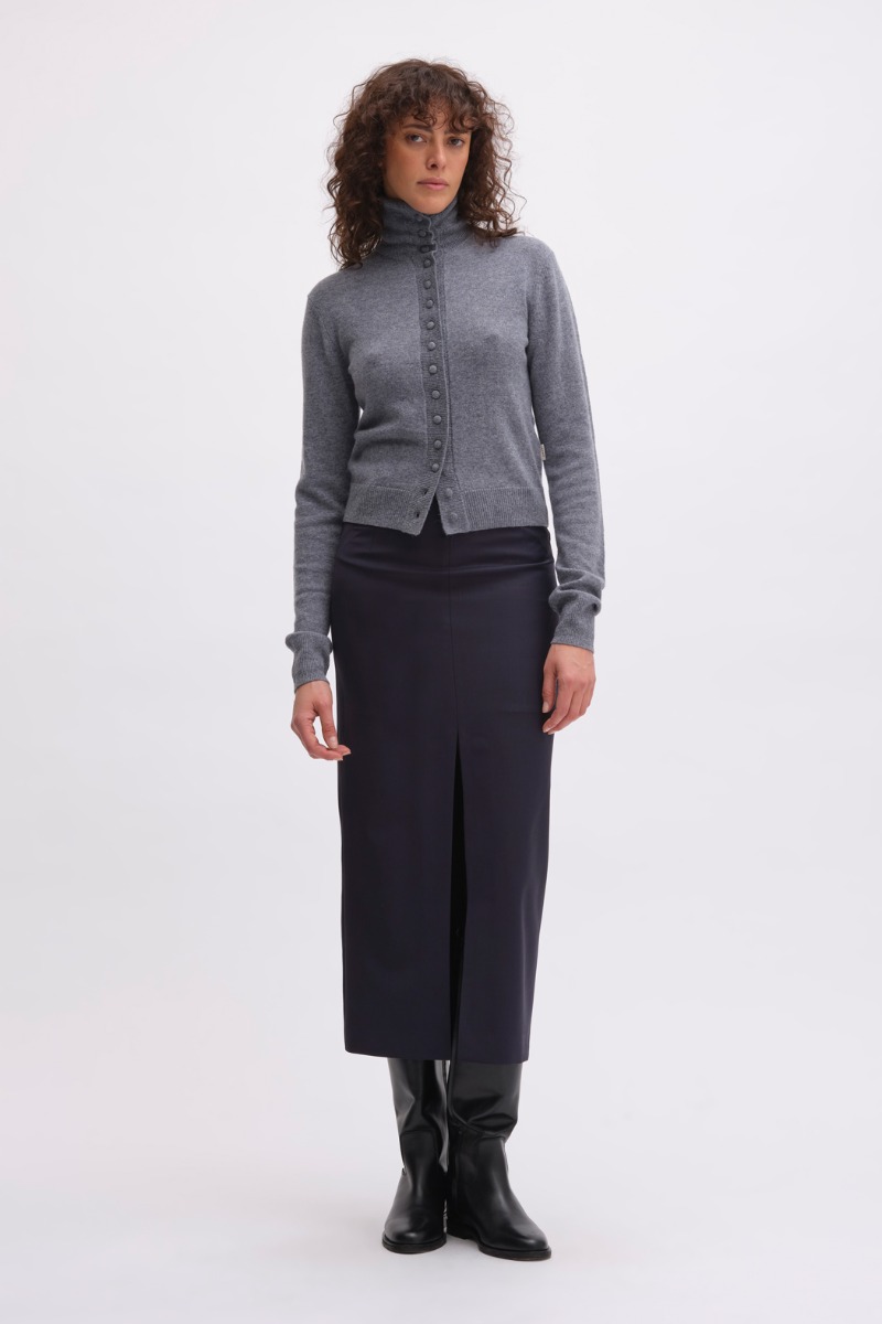 HEMISPHERE 売れ筋商品|||エミスフィール ニット&セーター アウター レディース Cardigans Grey Slim Fit Cardigan Grey - REMAIN Birger Christensen