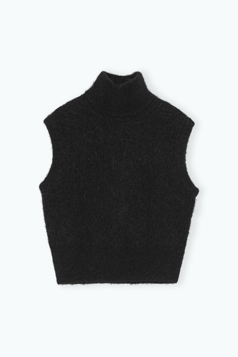 Crew Neck Vest Black - REMAIN Birger Christensen