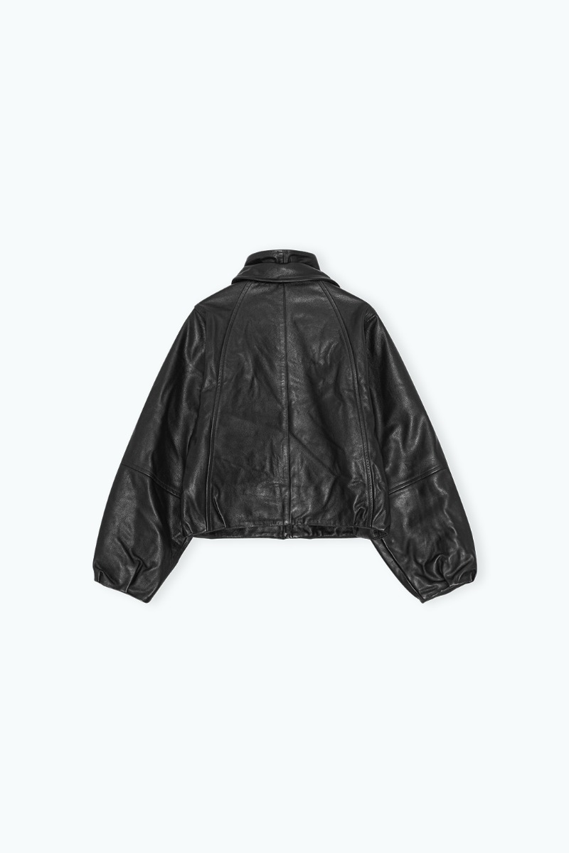 Strath Conar”羊革“ black 短丈“bomber jacket Juniors' SO Faux Leather Bomber Jacket