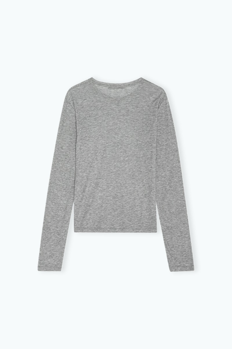 Long Sleeve T-shirt Light Grey Melange - REMAIN Birger Christensen