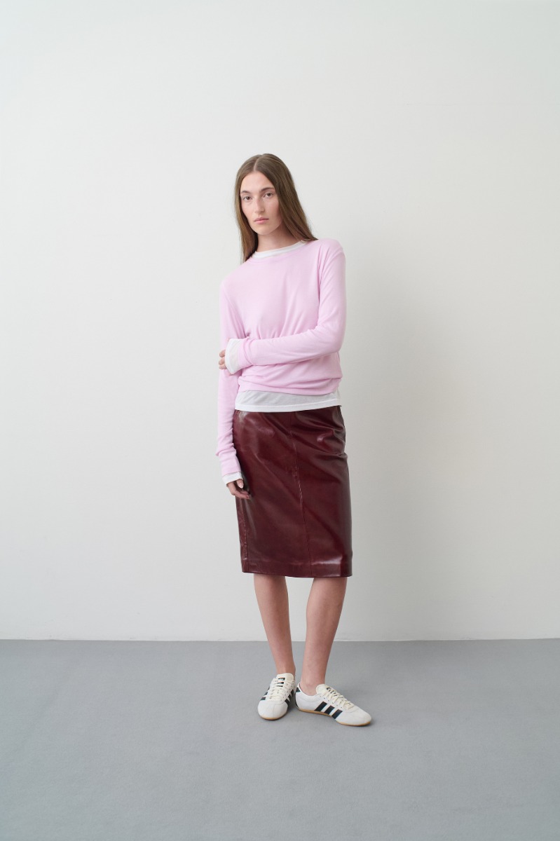 Mini Leather Skirt Brown - REMAIN Birger Christensen