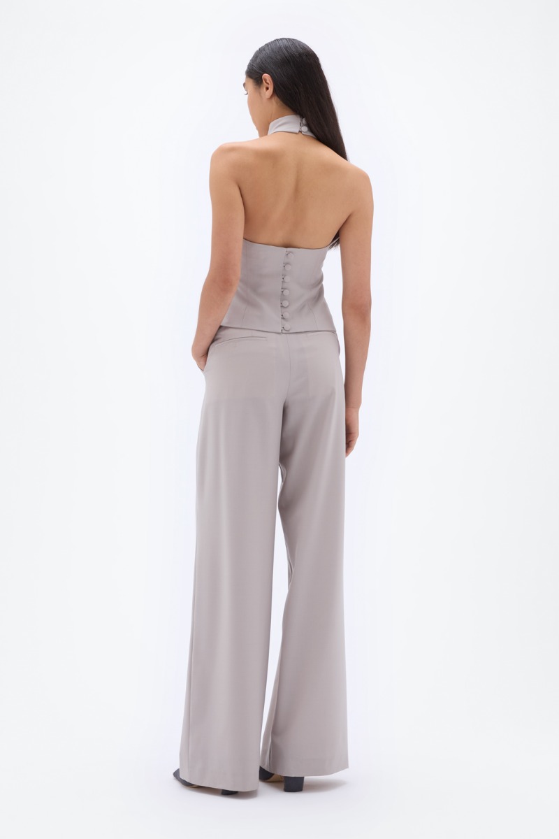 rokh◆HALTER NECK TOP/トップス/34/ポリエステル/BEG Cowl Neck Halter Top – Orseund Iris