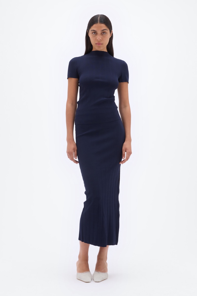 Midi Skirt Blue - REMAIN Birger Christensen