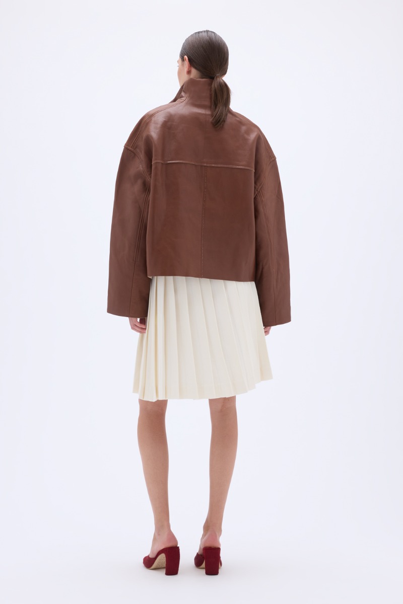 【REMAIN BIRGER CHRISTENSEN】レザー ダブルブレストコート Leather Jackets & Coats | REMAIN Birger Christensen