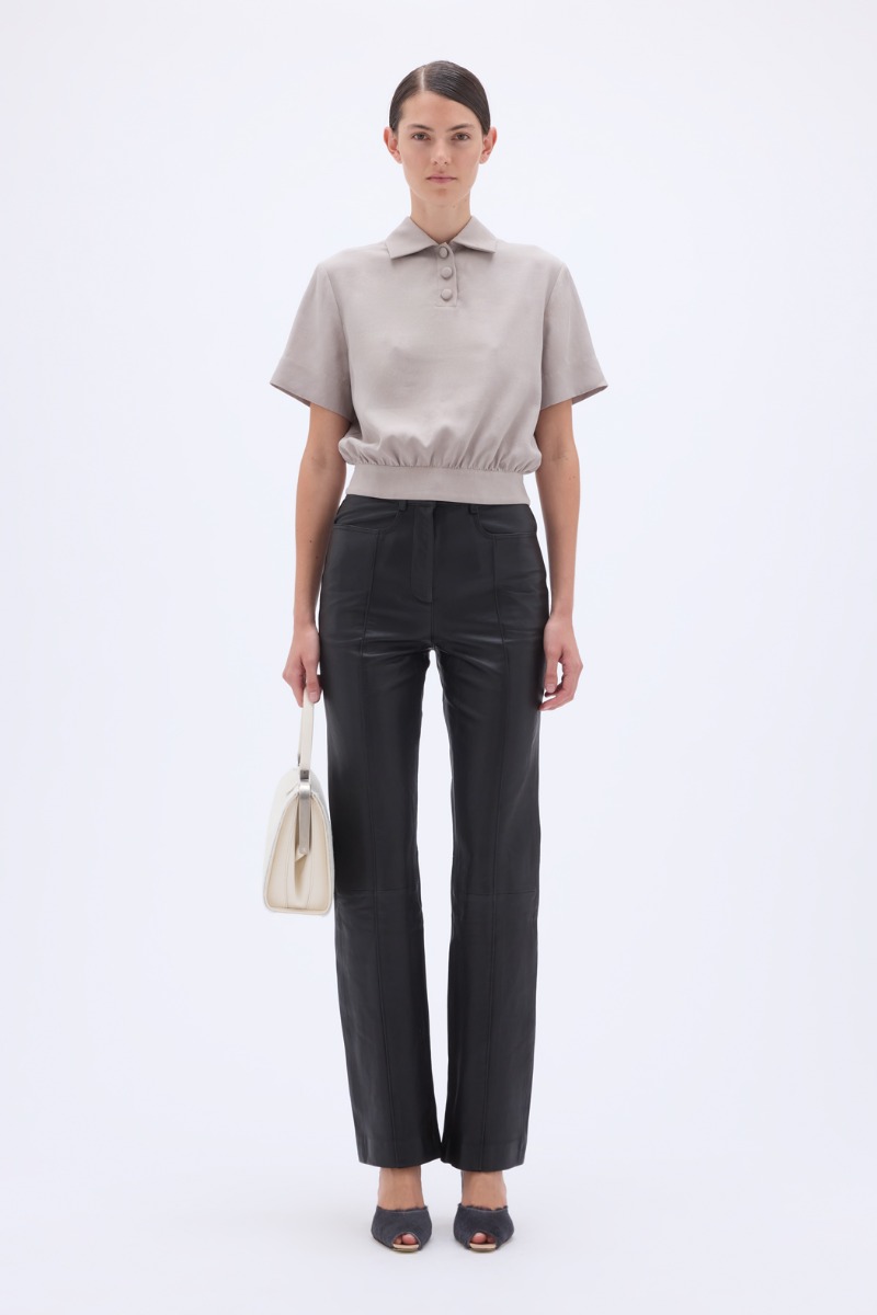 ボトムスその他 REMAIN BIRGER CHRISTENSEN COCOON LEATHER PANT (502476 100) Cocoon Leather Pants Black - REMAIN Birger Christensen