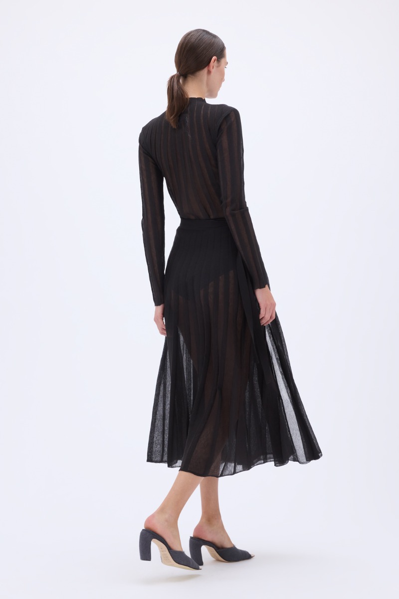Knit Wrap Skirt Black - REMAIN Birger Christensen