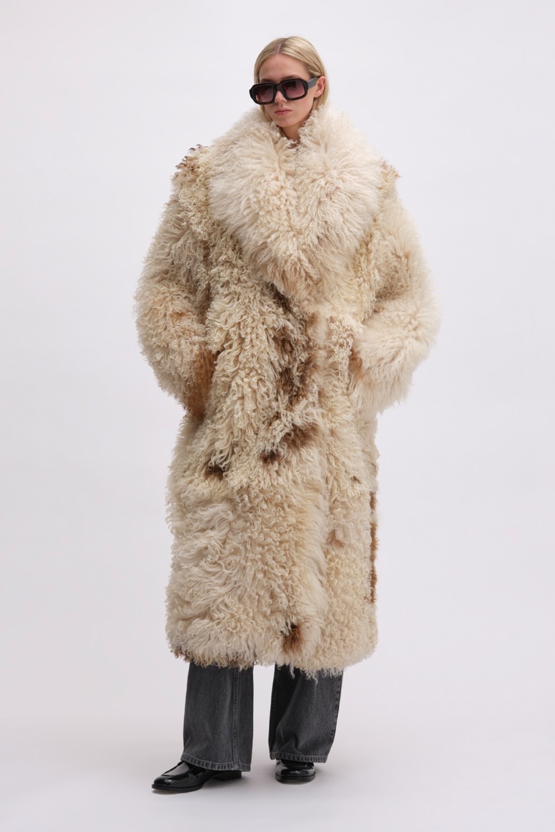 ORGUE ベージュ ファーコート ORGUE ベージュ ファーコート Fur coat（ノーカラージャケット/コート