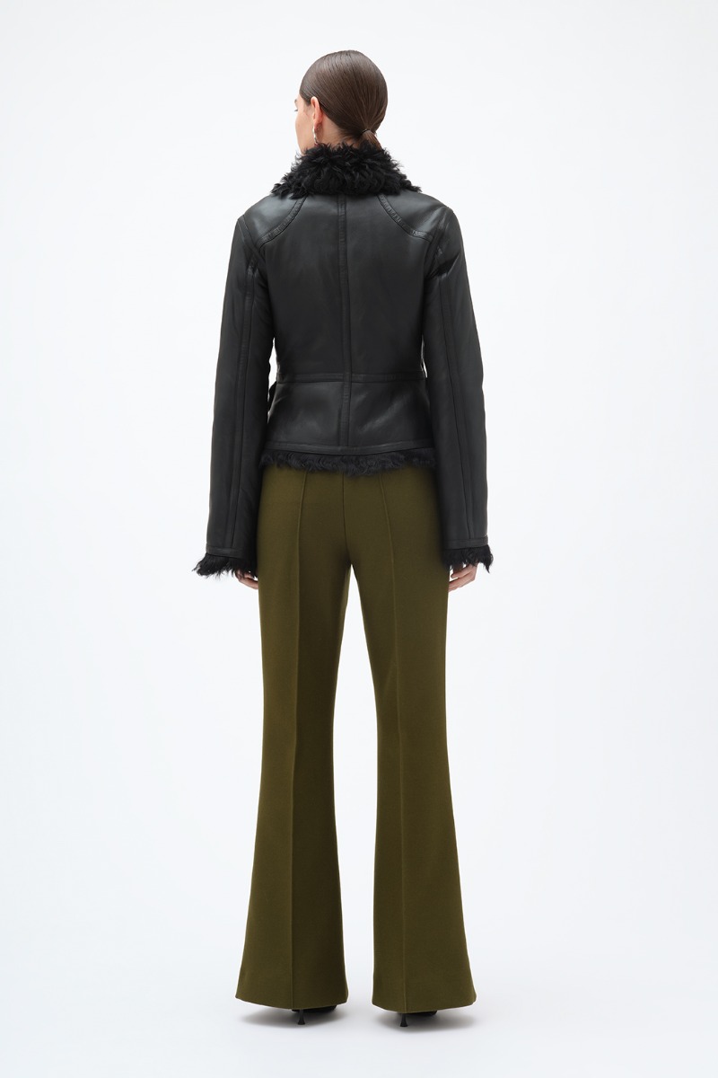 Short Shearling Jacket Black | REMAIN Birger Christensen