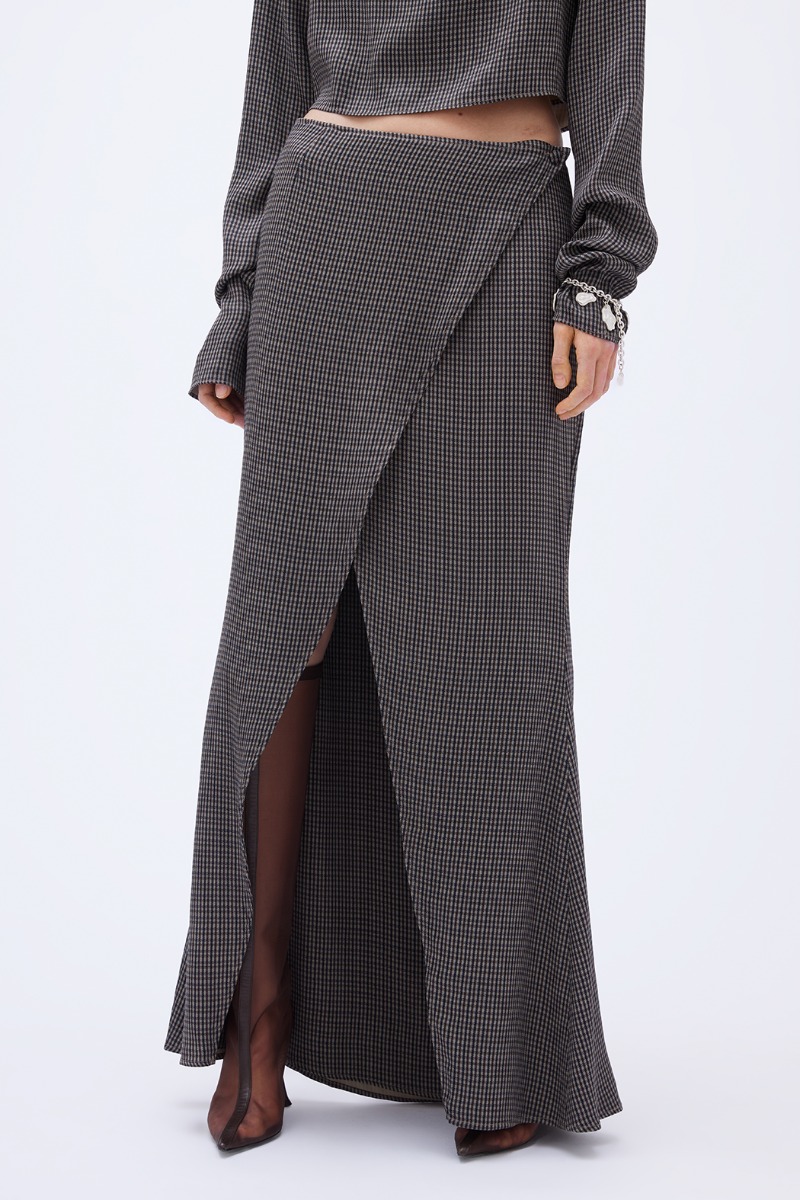 【関税込み】REMAIN Birger Christensen ロングスカート REMAIN Birger Christensenのブラウン Suiting マキシスカートが