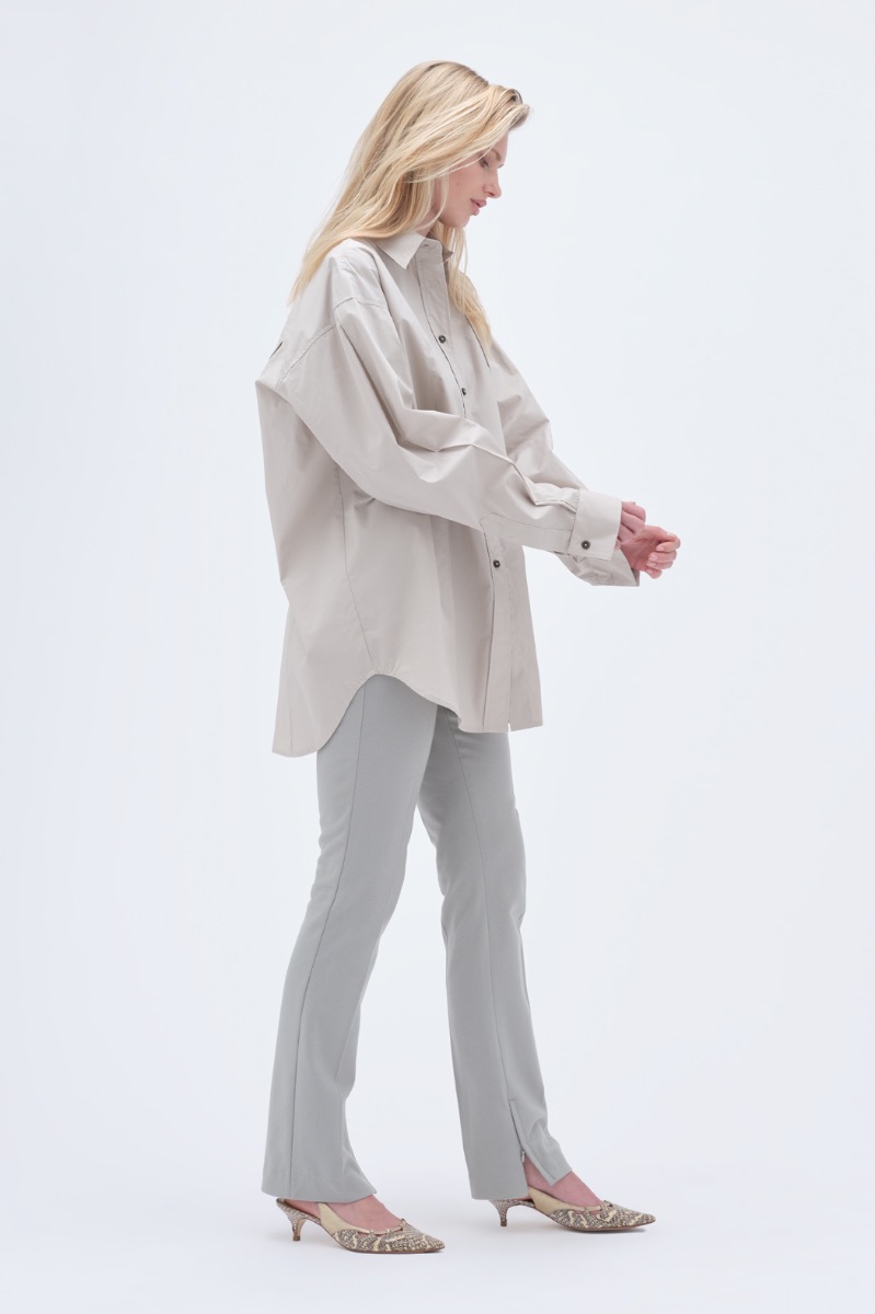 Oversize Pintuck Shirt Bright White