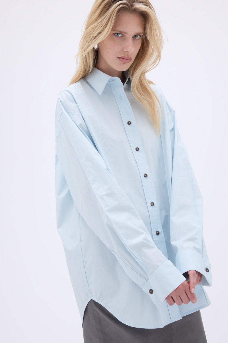 Oversize Pintuck Shirt Bright White