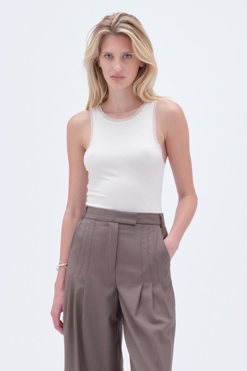 Jersey Tank Top Cream - REMAIN Birger Christensen