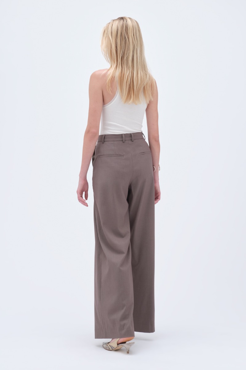 Wide Suiting Pants Brown - REMAIN Birger Christensen