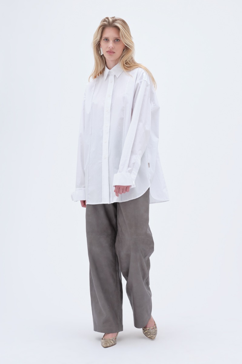 Cocoon Leather Pants Grey - REMAIN Birger Christensen