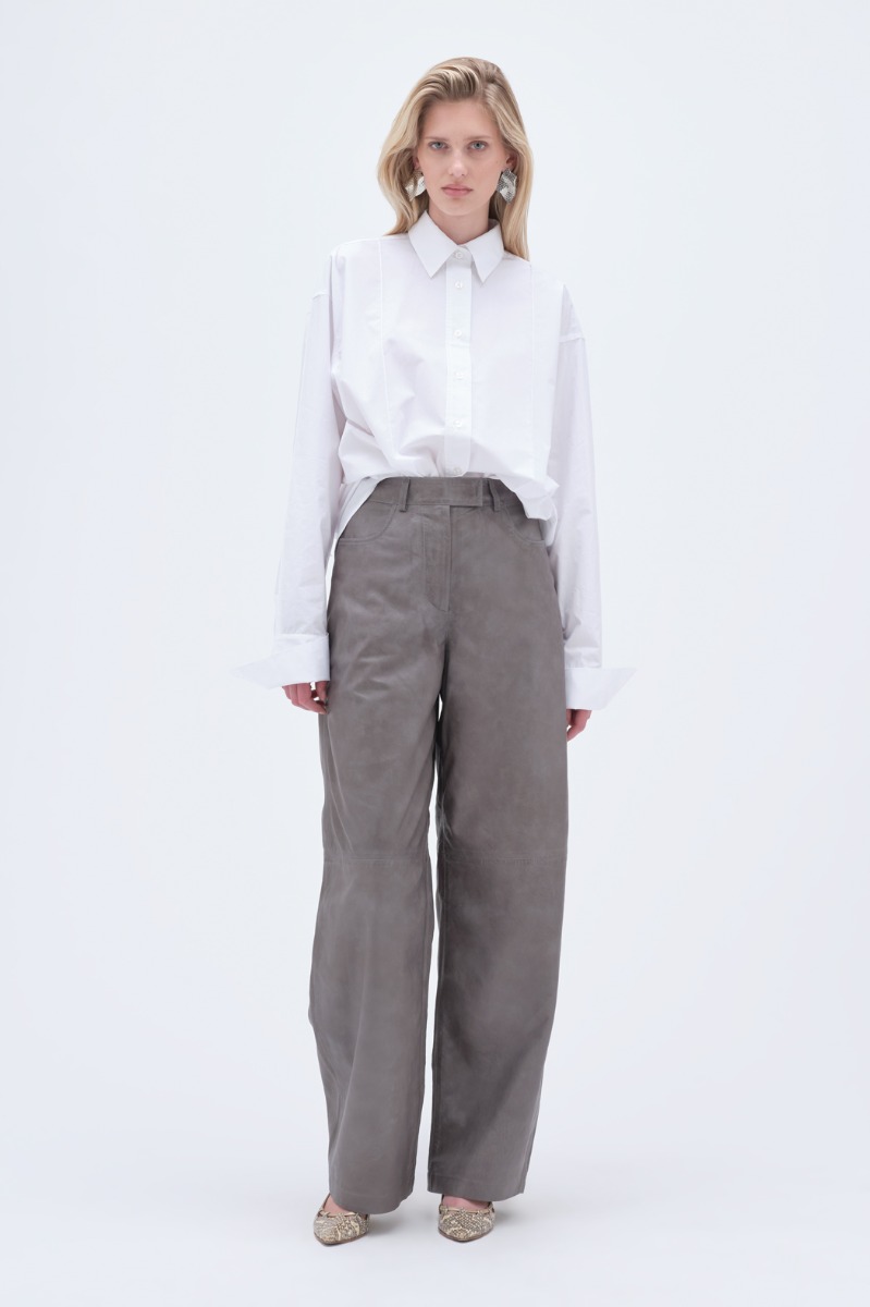 Lig. リグドット　cocoon pants/ gray M Soft Cocoon Pants Grey Melange - REMAIN Birger Christensen