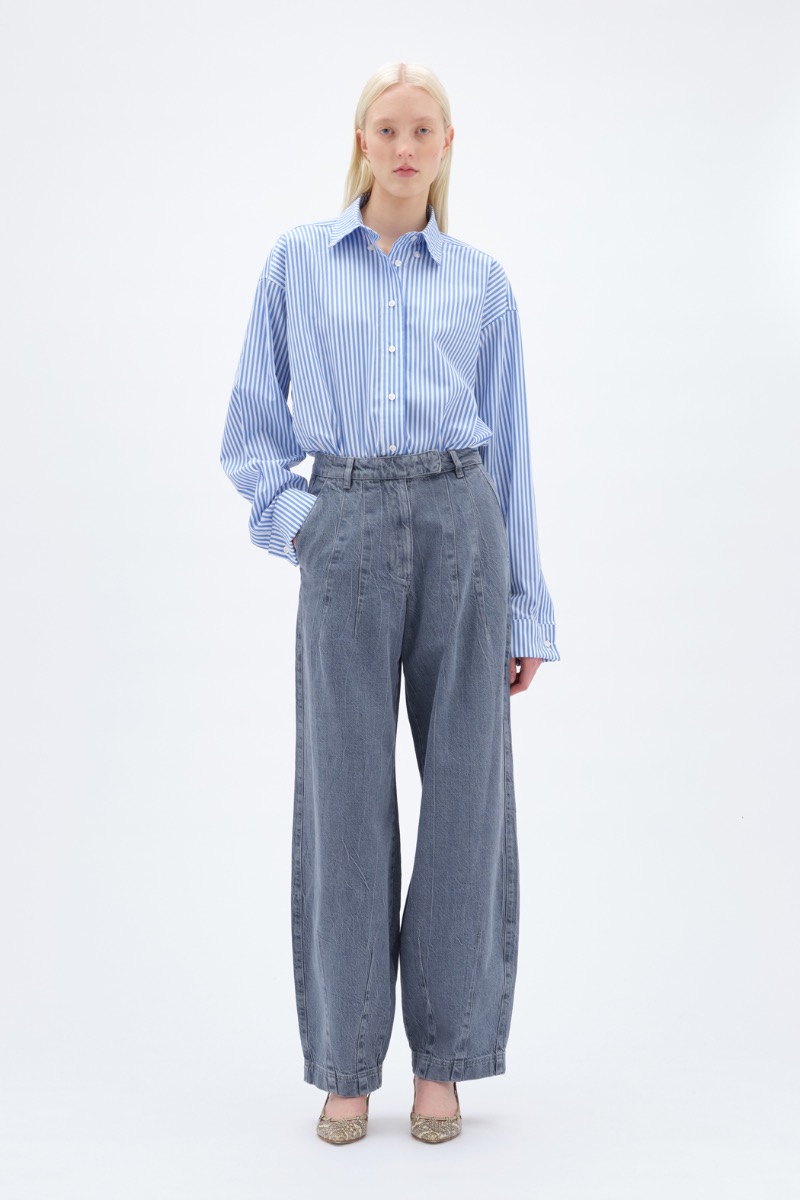 Lig. リグドット　cocoon pants/ gray M Soft Cocoon Pants Grey Melange - REMAIN Birger Christensen