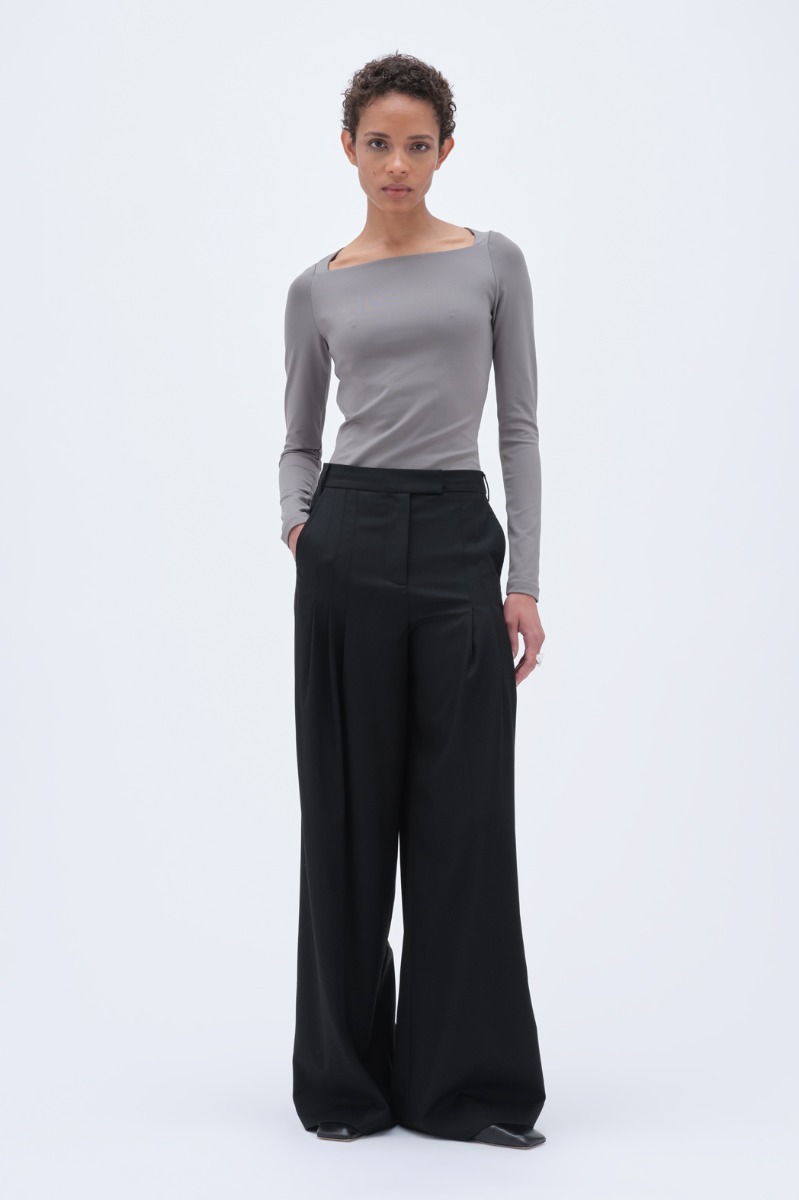 パンツ REMAIN BIRGER CHRISTENSEN WIDE SUITING PANT (502322 100) Wide Suiting Pants Black - REMAIN Birger Christensen