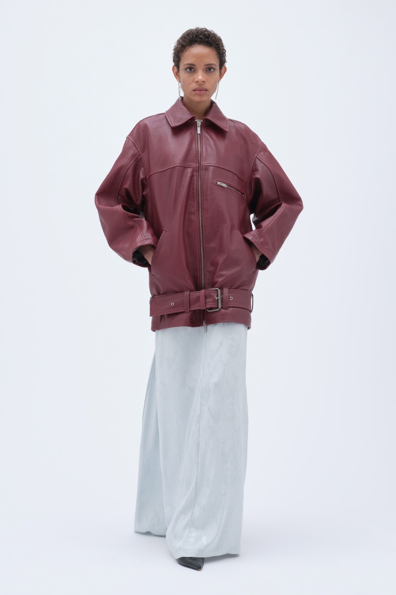 【SPERONE】Oversize Bending Leather Jacket Oversized Banding Leather Jacket - SPERONE | 60% - Asian