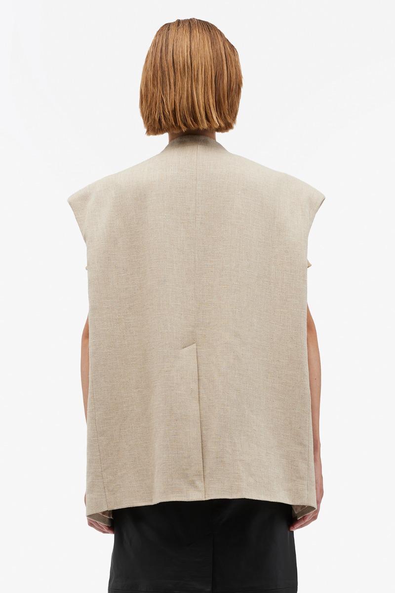 Oversized Vest Beige | REMAIN Birger Christensen